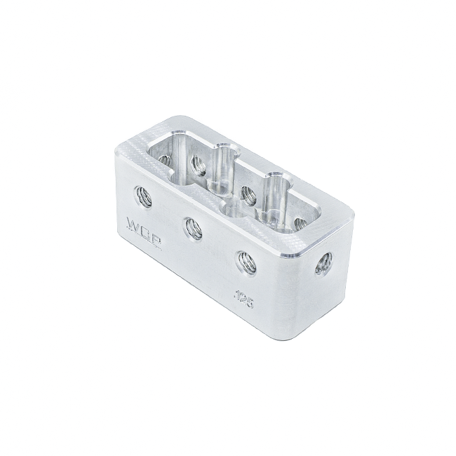 2"x1"x.125" Aluminum Tube Plug (#10-32 Tapped)