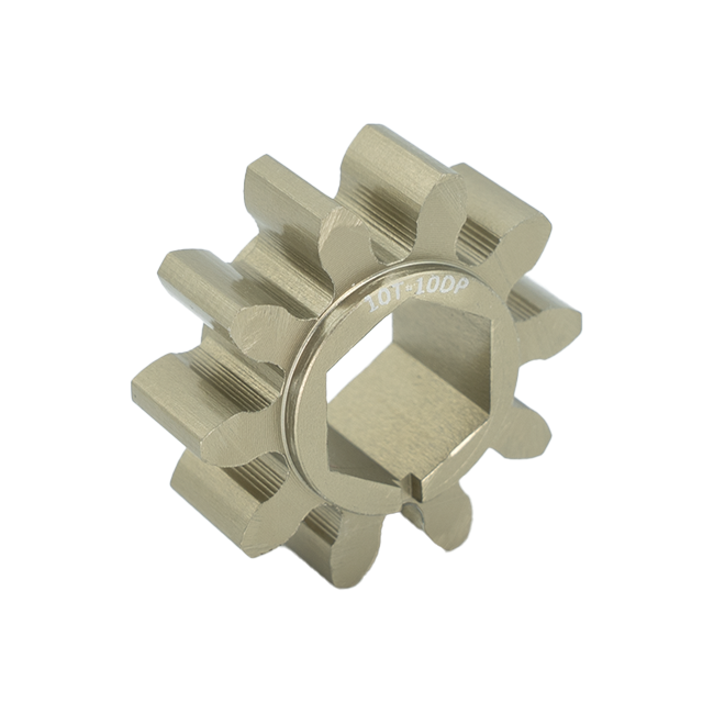 10t Aluminum Spur Gear (10 DP, 1/2" Hex Bore)