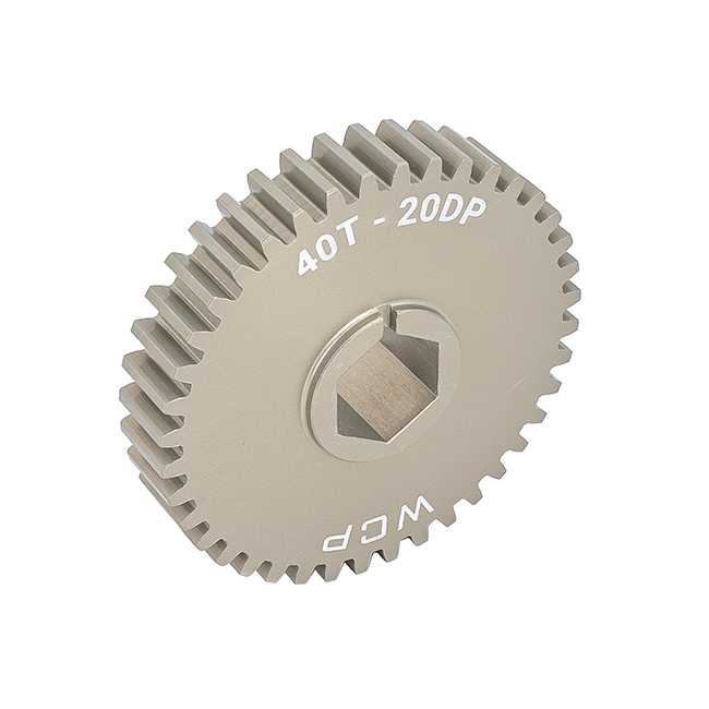 40t Aluminum Spur Gear (20 DP, 1/2" Hex Bore)
