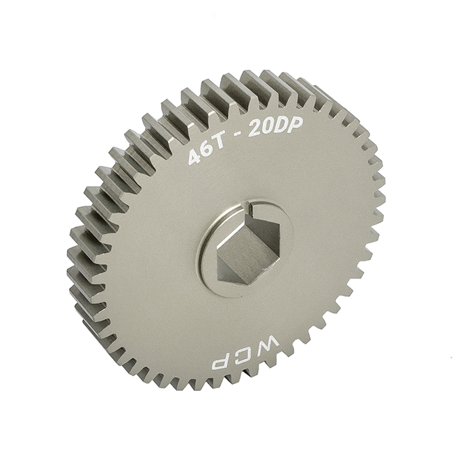 46t Aluminum Spur Gear (20 DP, 1/2" Hex Bore)