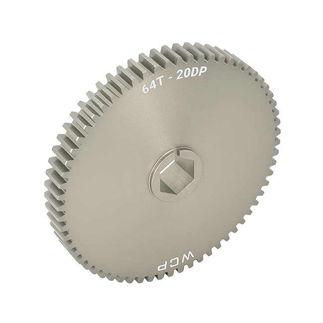 64t Aluminum Spur Gear (20 DP, 1/2" Hex Bore)