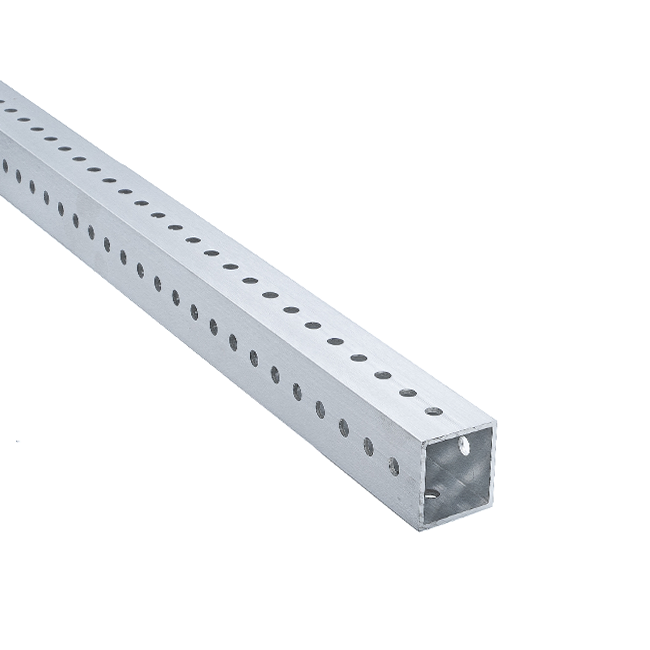 1" x 1" x 0.062" Aluminum Tube Stock with Hole Pattern (47")