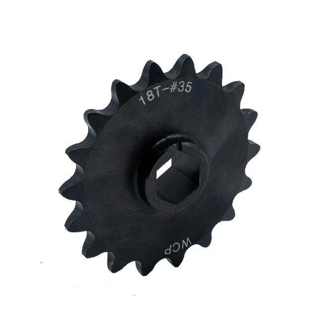 18t Steel Double Hub Sprocket (#35 Chain, 1/2" Hex Bore)