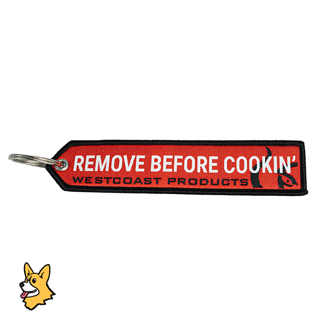 WCP-1258 - WCP 'Remove Before Cookin' Keychain Tag (Red)