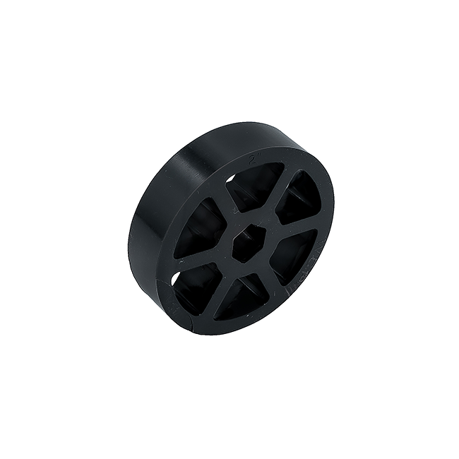 2" OD x 1/2" Wide Straight Flex Wheel (1/2" Hex Stretch, 30A)