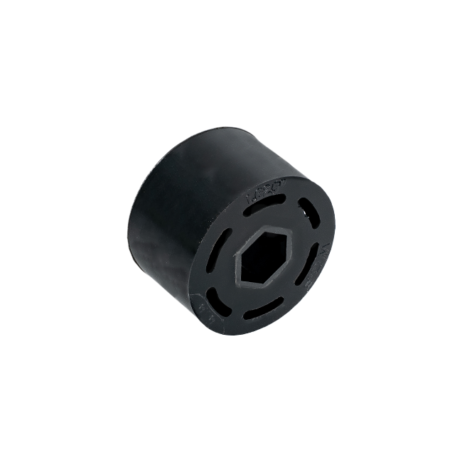1.625" OD x 1" Wide Straight Flex Wheel (1/2" Hex, 45A)