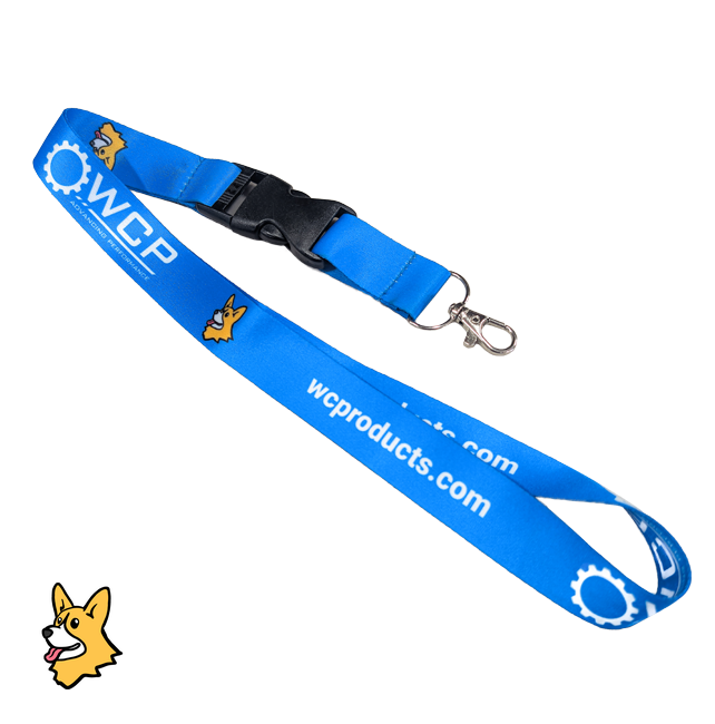 WCP-1401 - WCP Logo Lanyard, 1" Wide (Blue)